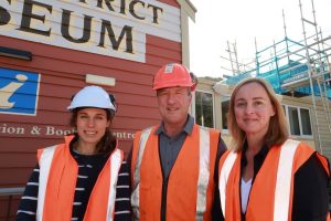 Local Origin Consultants’ UK-registered architect Kirsten Gibbs, left, with museum director David...