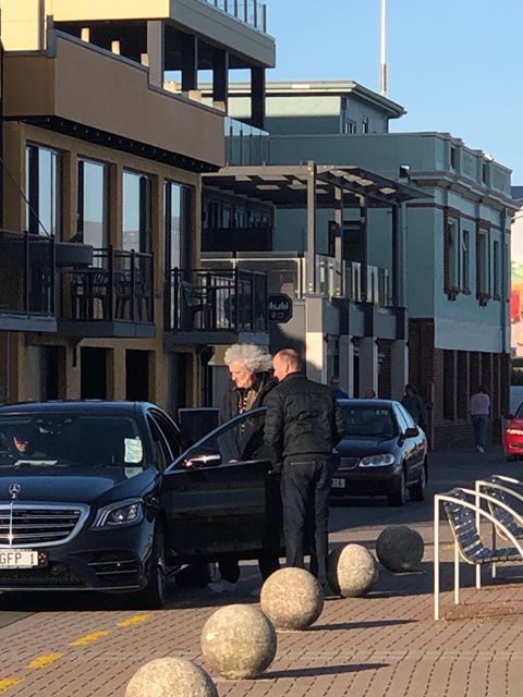 Legendary guitarist Brian May spotted in St Clair yesterday. Photo: Supplied