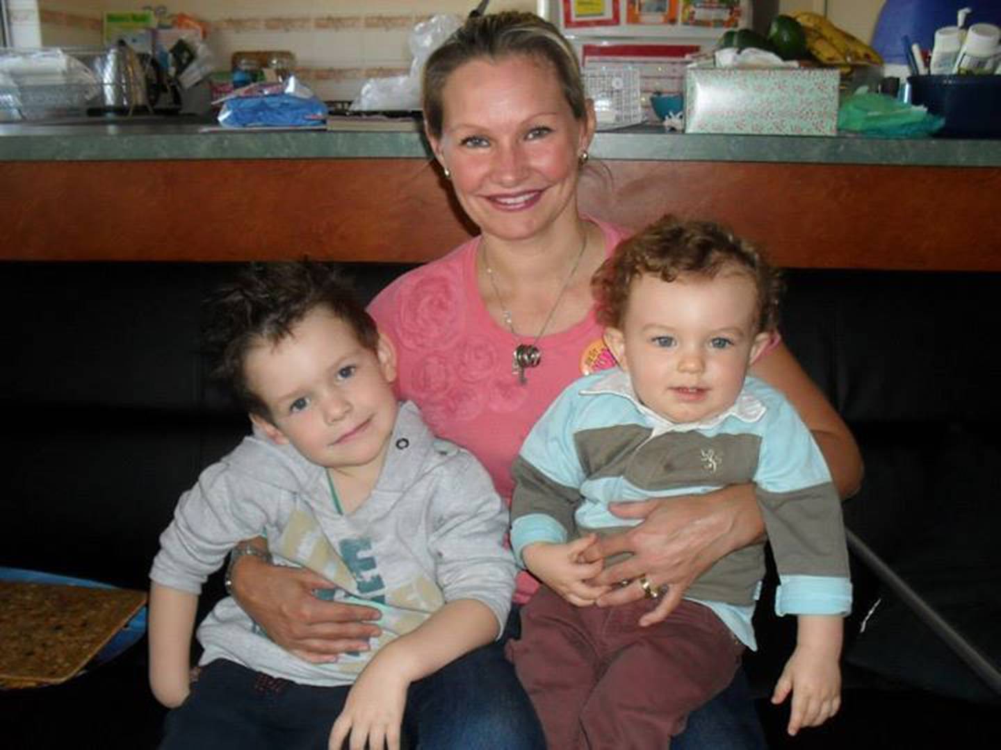 Danica Weeks with her sons Lincoln and Jackson. Photo: Supplied via NZ Herald