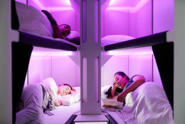 The new Air NZ 'Skynest' sleep pods. Image: supplied 