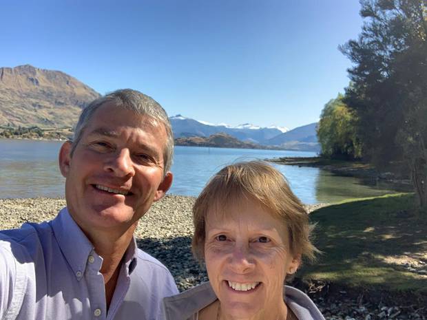 British visitors Tony and Jane Carruthers are stuck in Wanaka during the coronavirus shutdown....