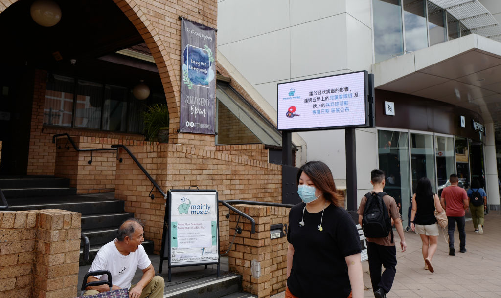 People out in the Sydney suburb of Chatswood. Photo: Getty