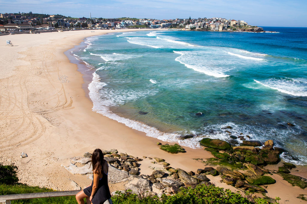 Sydney's famous Bondi Beach is closed owing to coronavirus concerns. Photo: Getty