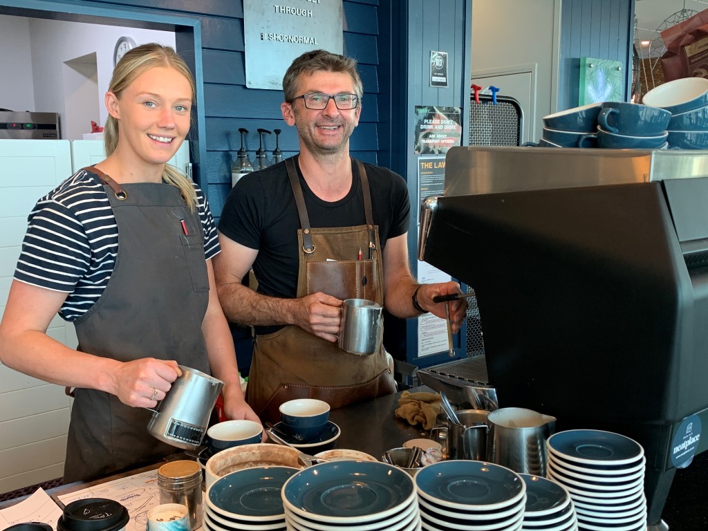 The Batch Cafe barista Grace Holland and co-owner Gareth Hamilton will continue to provide a...