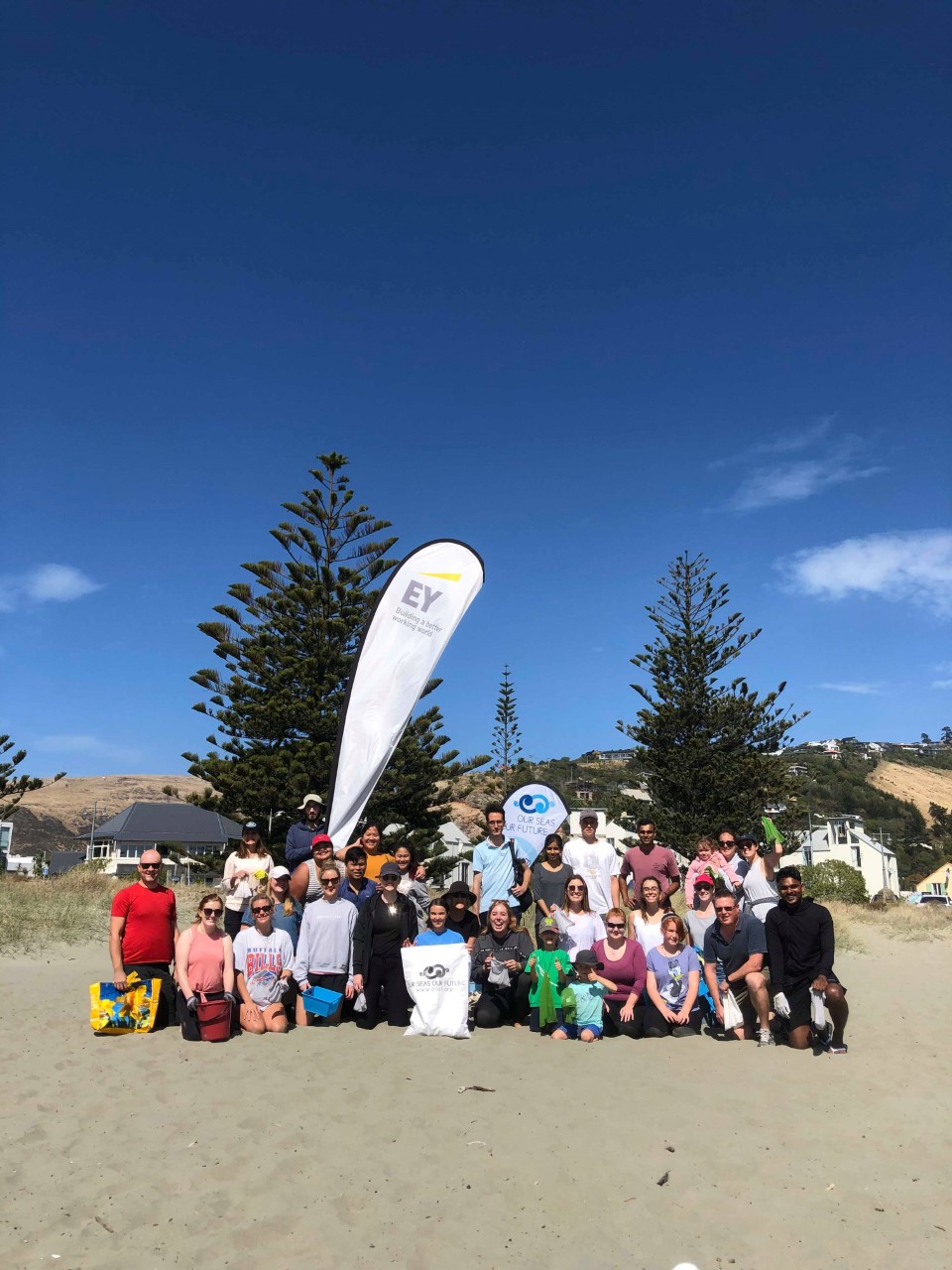 Volunteers at the No Butts clean-up. Photo: Our Seas Our Future