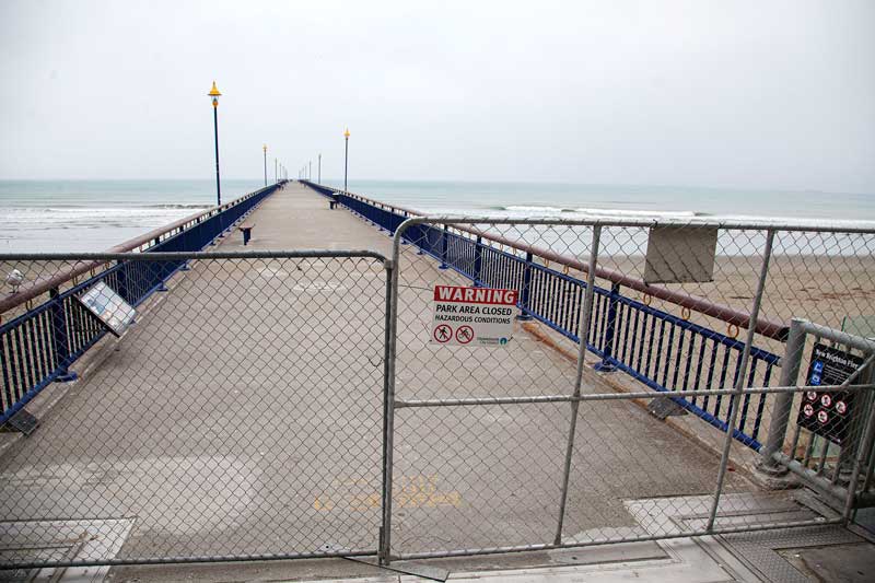 The Pier at New Brighton is closed.