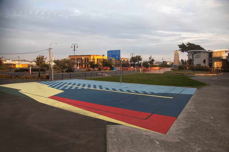 Basketball courts at New Brighton.