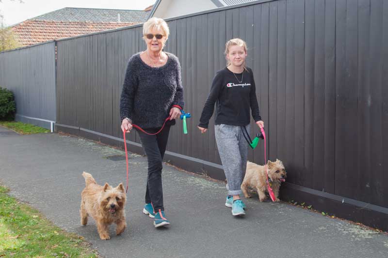 Getting some exercise on Lake Terrace Rd, Burwood.