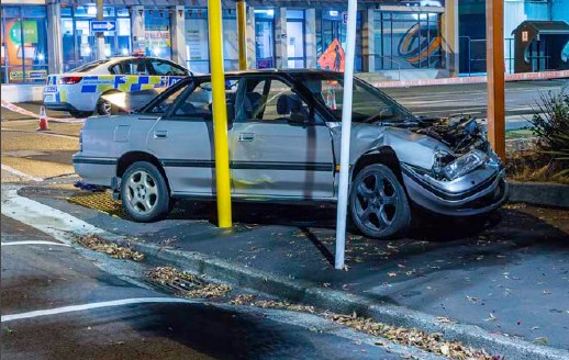 Police believe the accused crashed their car in Hanover St before fleeing the scene. Photo: NZ...
