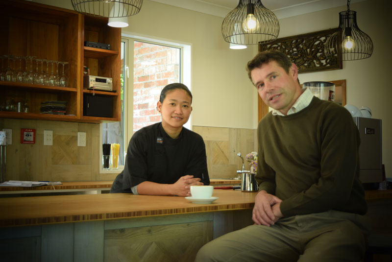 Sriamorn and Paul Reavill are owners of Loburn's Thai restuarant, Lemongrass. Photo: Supplied