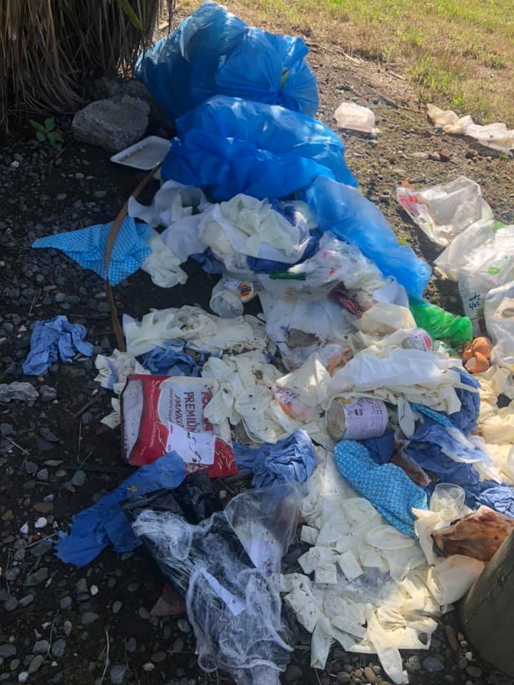 A pile of rubbish dumped in the red zone. Photo: Dan Andrew