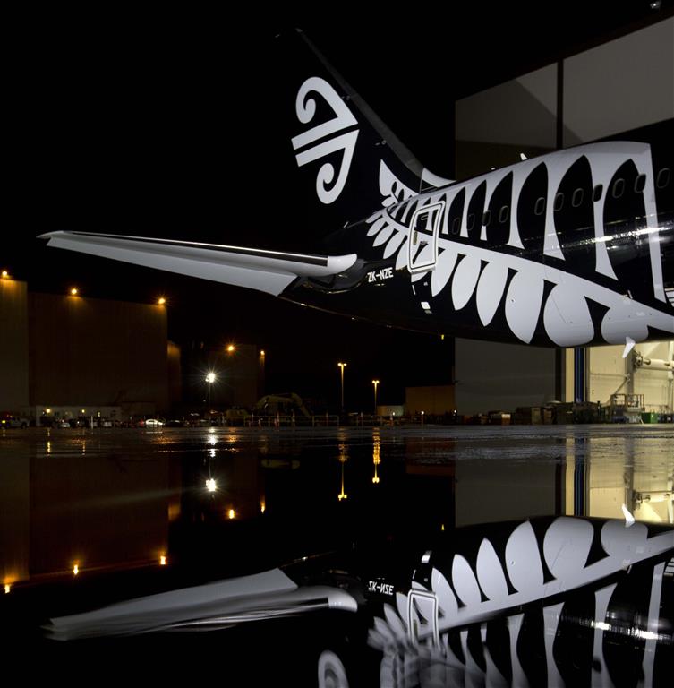Air New Zealand’s first-half trading more than doubled profits; pictured is the unveiling in...