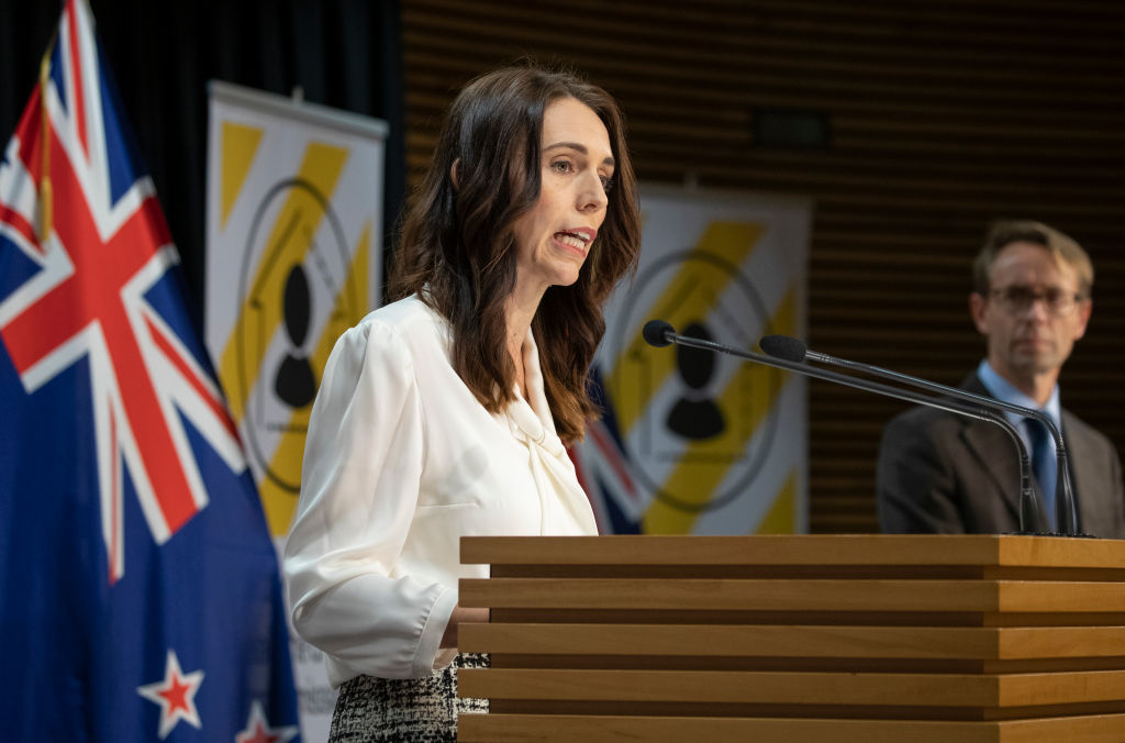 Prime Minister Jacinda Ardern and Director-General of Health Dr Ashley Bloomfield at today's...