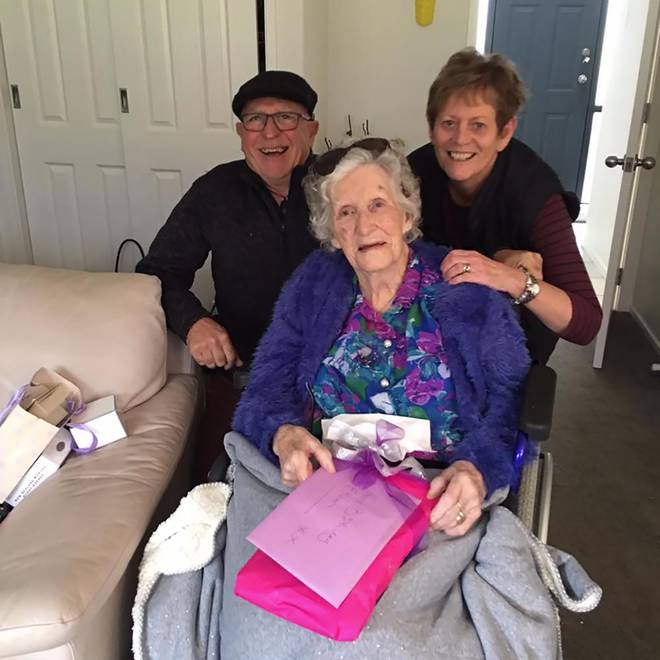 Patrick and Anne Hunter with Patrick's mother, Eileen Hunter, who died at the weekend. Photo:...