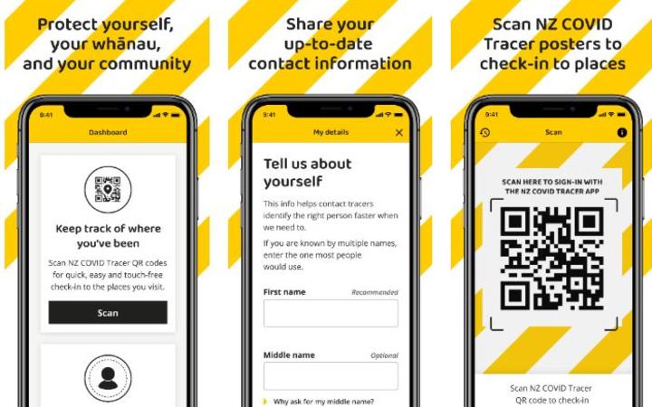 The NZ COVID Tracer app. Photo: MoH