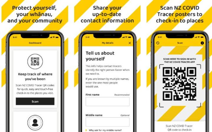The NZ COVID Tracer app. Photo: MoH
