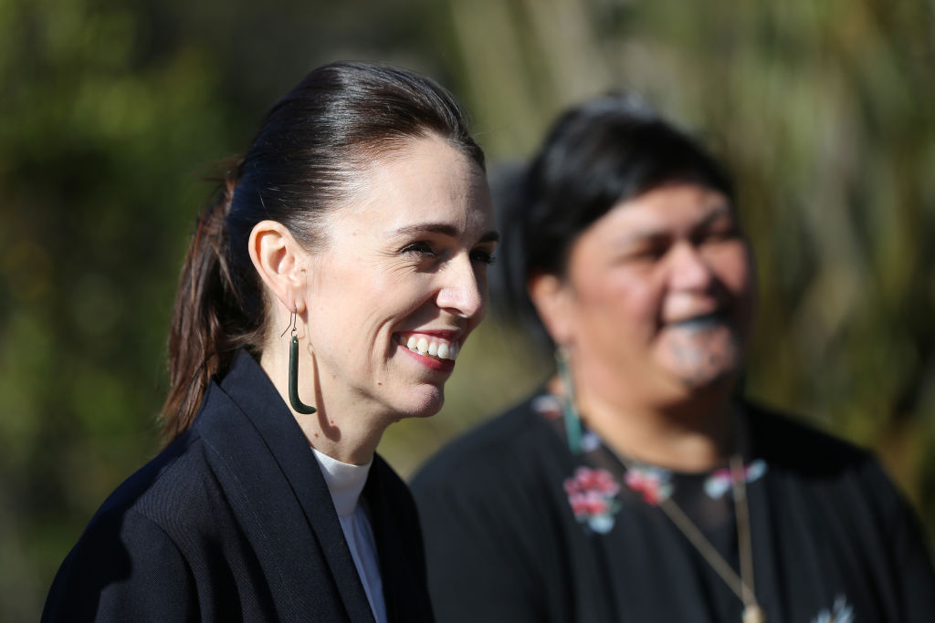 Prime Minister Jacinda Ardern speaks to the media at Te Puia in Rotorua earlier this week. Photo:...