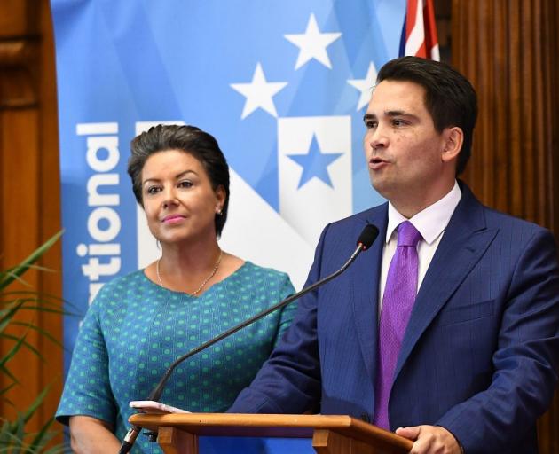 National Party leader Simon Bridges and deputy Paula Bennett. Photo: Getty Images 