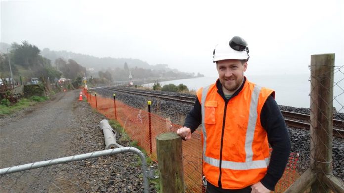 NZ Transport Agency senior project manager Jason Forbes stands at the start of the West Harbour...