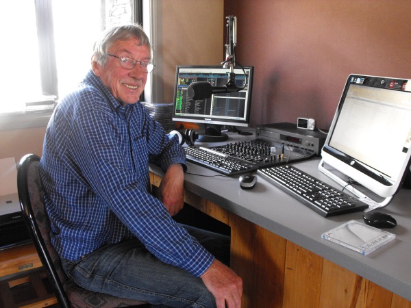 Chas Drader, pictured in his home Glenorchy Country 89.2FM studio in 2012. Photo: Mountain Scene