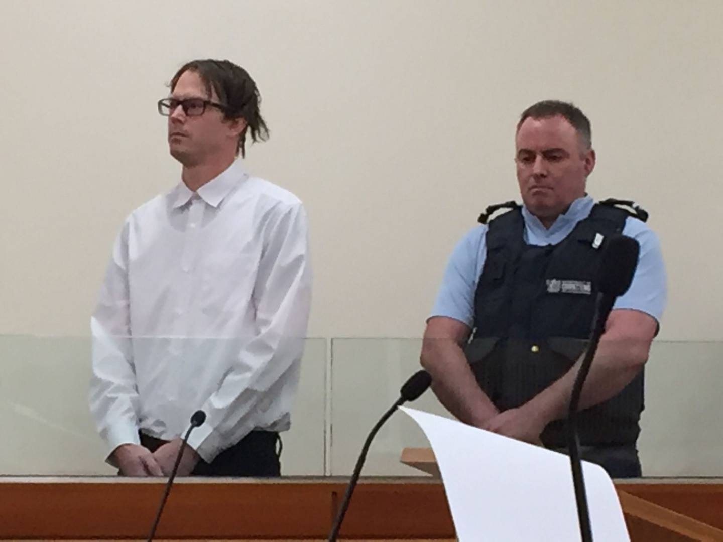 Aaron Potts is sentenced in the High Court at Greymouth for the murder. Photo: Kurt Bayer