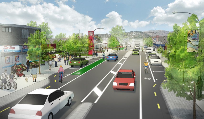 An artist's impression of Ferry Road looking south east. Image: CCC