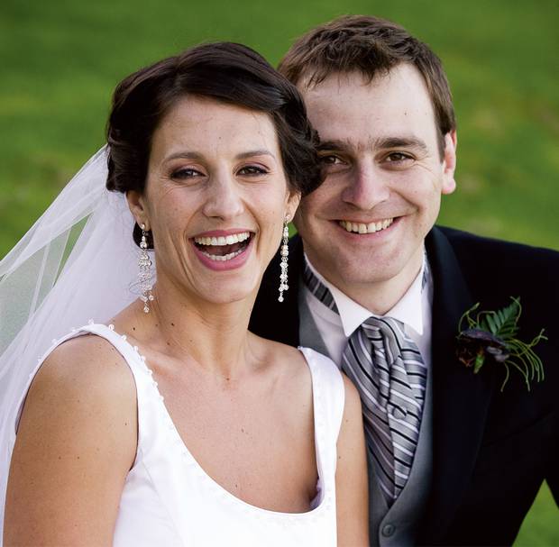 Lecretia Seales with her husband Matt Vickers on their wedding day in April 2006. Photo: Nicola...