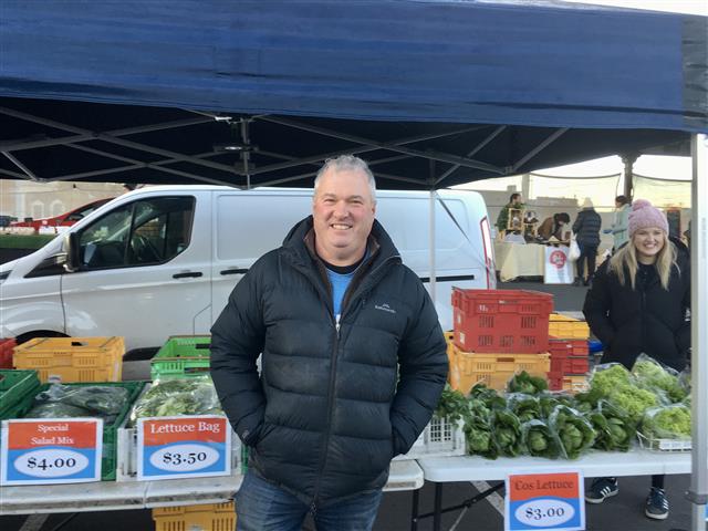 Janefield Paeonies & Hydroponics co-owner Roger Whitson was pleased to reconnect with market...