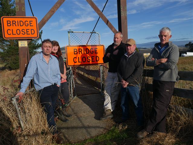 Concerned residents (from left) Mosgiel-Taieri Community Board deputy chairman Dean McAlwee,...