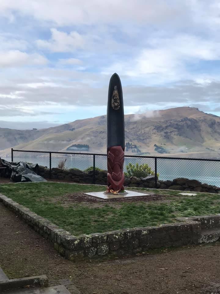 A new pou whenua carved by Caine Tauwhare. Photo: Facebook