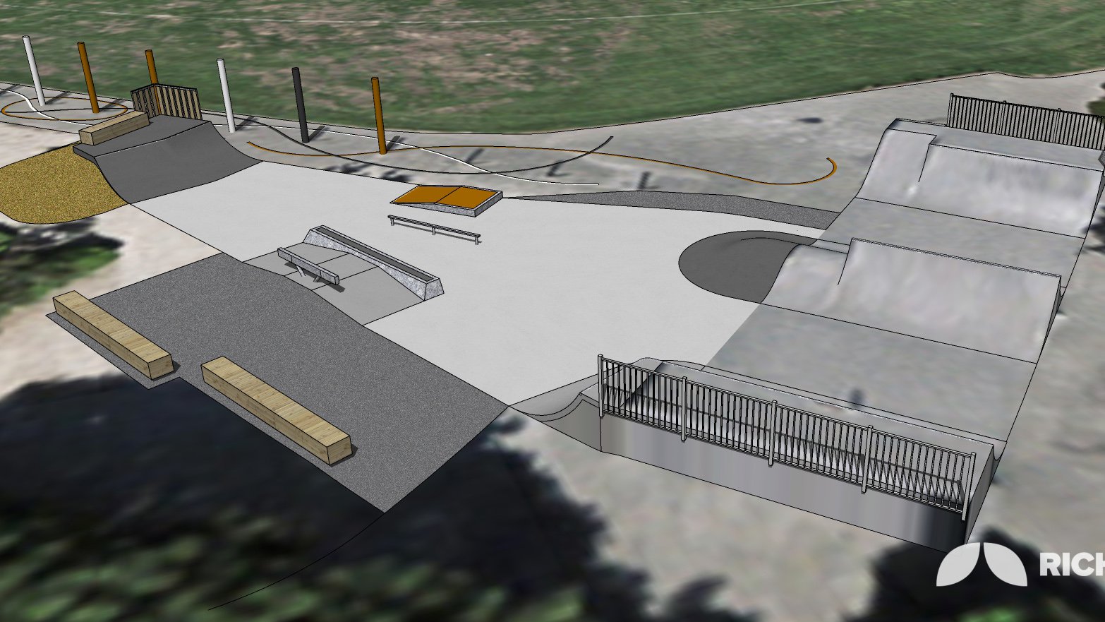 The St Albans skate park extension plan. Image: Newsline / CCC