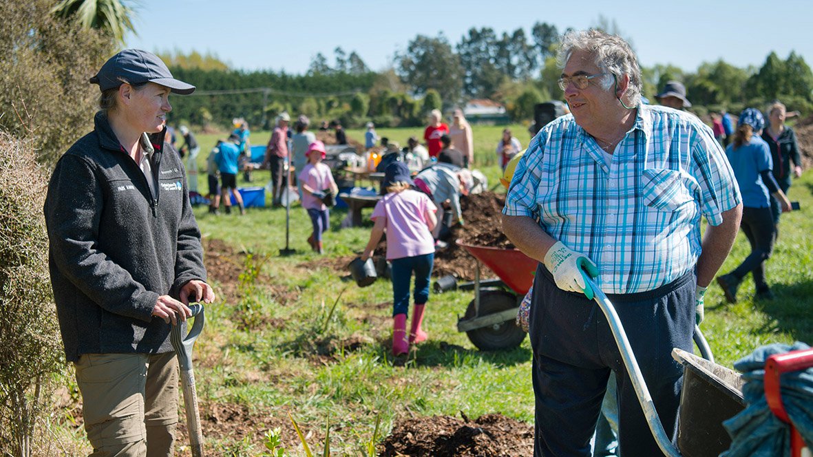 Owen Wright has been a regular at volunteer community planting days for about five years. Photo:...