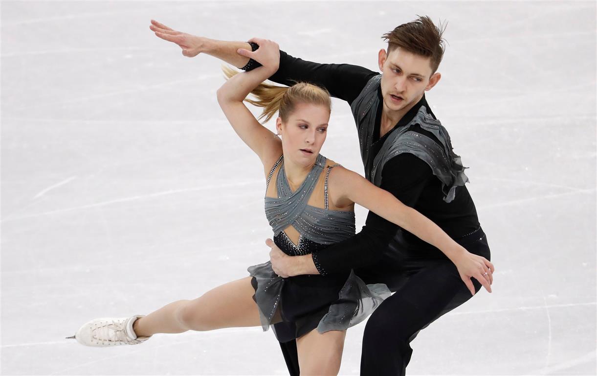 Ekaterina Alexandrovskaya and Harley Windsor in action at the 2018 Pyeongchang Winter Olympics....