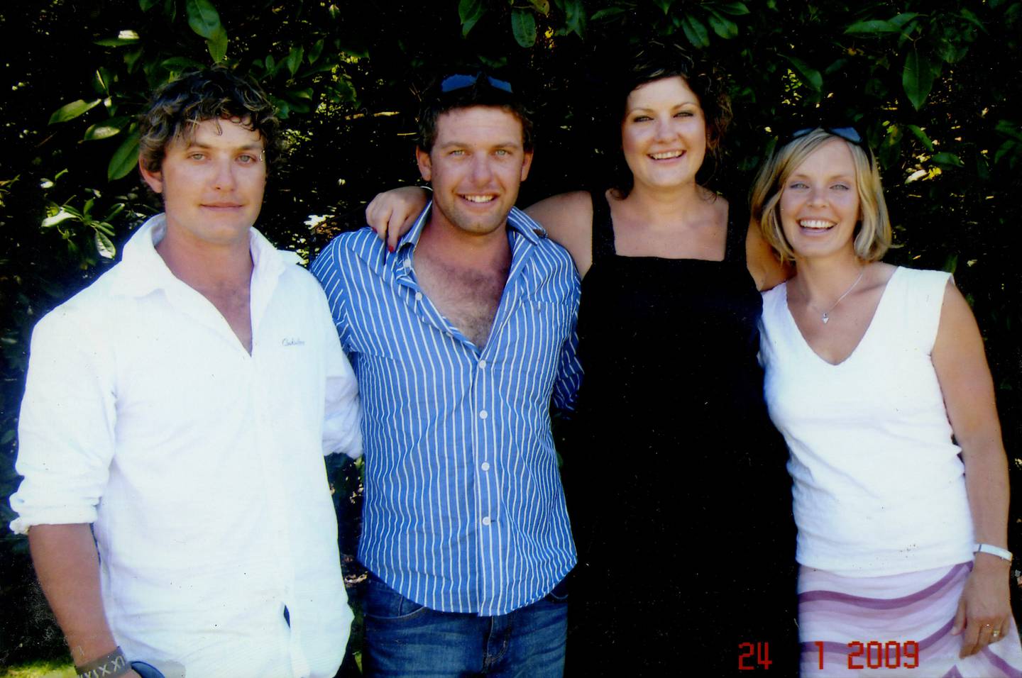 Scott Guy (second from left) and his siblings Callum, Nikki and Anna. Photo: Supplied via NZH