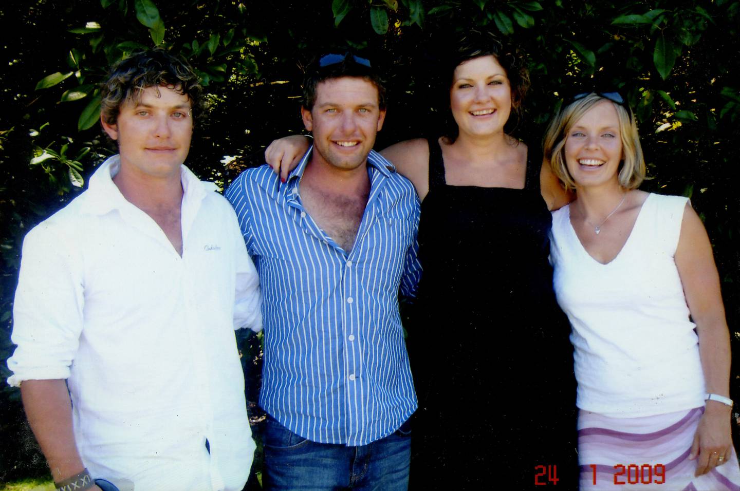 Scott Guy (second from left) and his siblings Callum, Nikki and Anna. Photo: Supplied via NZH