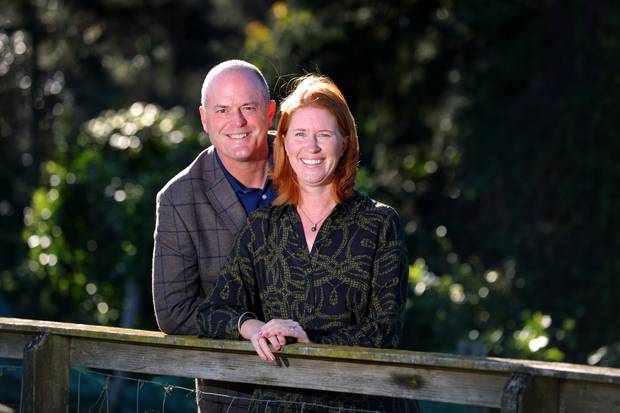 Todd Muller and his wife Michelle at home in Tauranga earlier this year. Photo: NZ Herald 