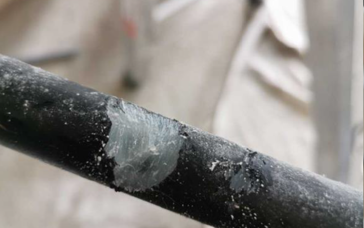 The leak started after rats chewed through a water pipe. Photo: Supplied