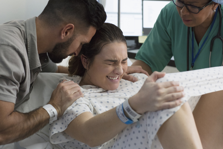 The man kept telling her to stop screaming during labour and hid his face in shame. Photo: File...