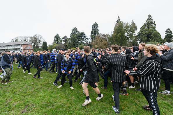 A 'bit of push and shove' between supporters. Photo: Getty Images