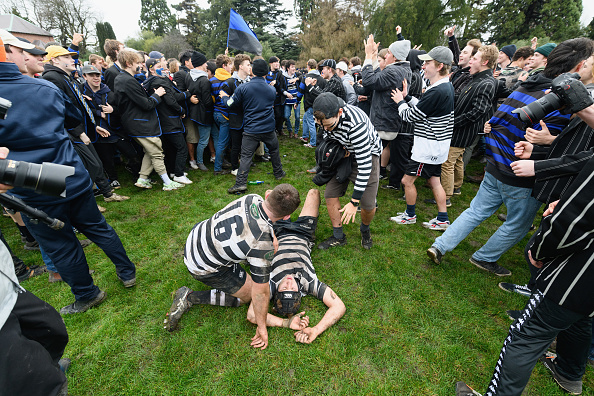 Christ's College students Olly Ryan and Anton Marshall after their win over Christchurch Boys'...