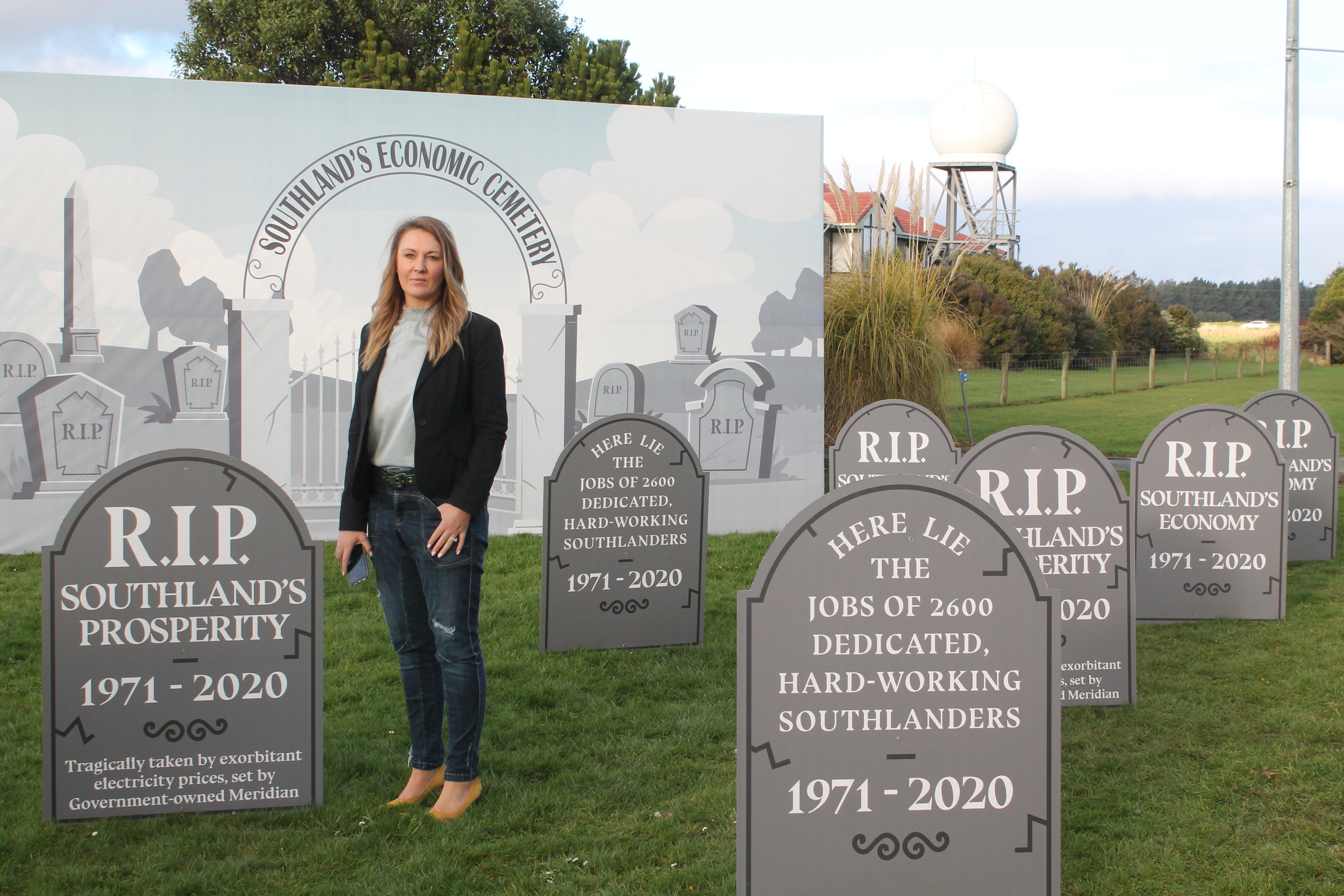 Fight for fairness campaign co-ordinator Carla Forbes will set up a graveyard in Invercargill to...