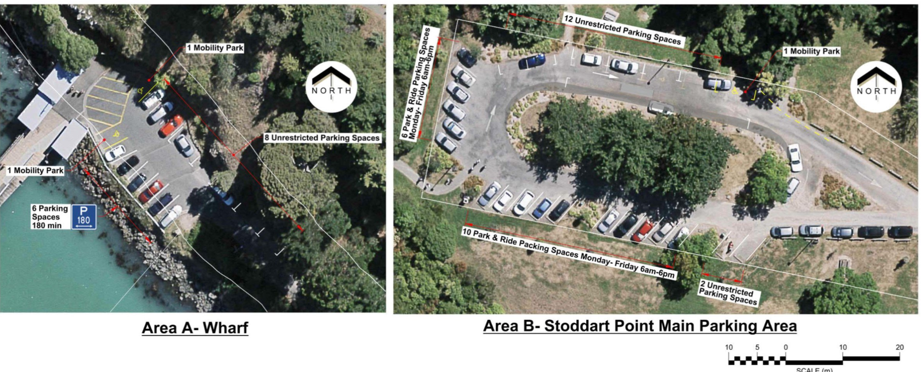 The proposed changes to the parking areas. Image: Christchurch City Council