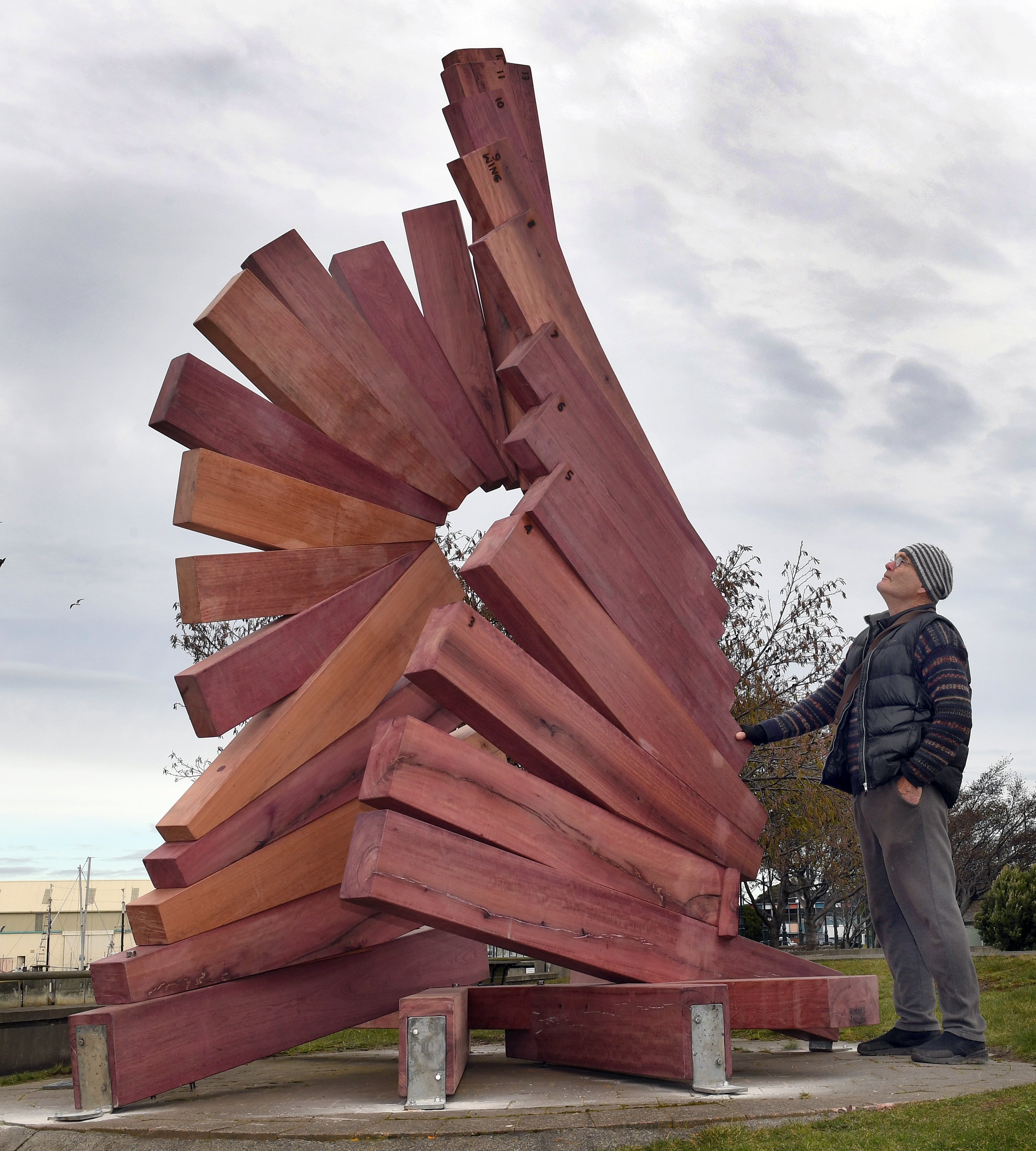 Dunedin sculptor Peter Nicholls reflects on the recreation of his 1989 sculpture Toroa (albatross...