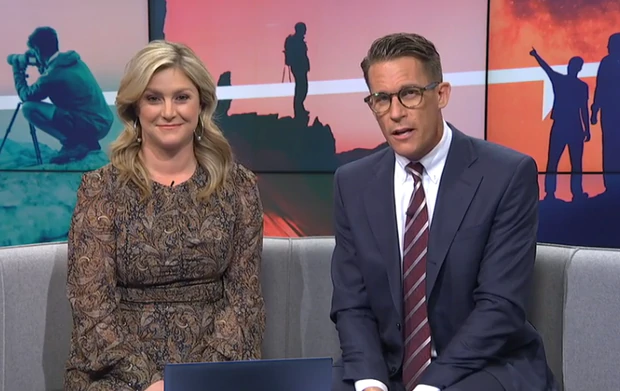 Toni Street and Jeremy Wells warned parents to make sure their children tuned out. Photo: TVNZ
