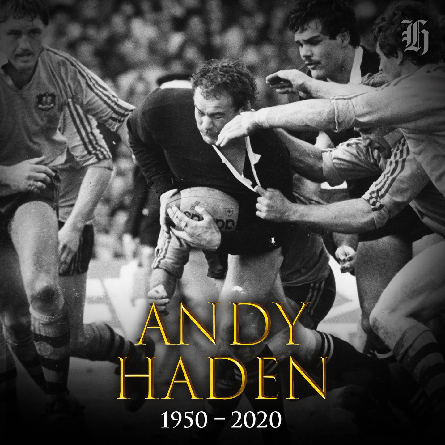 Andy Haden has died aged 69. Image: NZ Herald