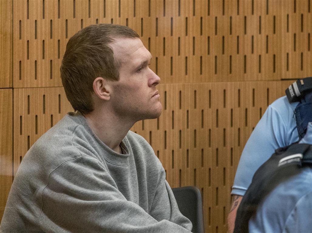 Brenton Tarrant during his sentencing in the High Court at Christchurch. Photo: Pool