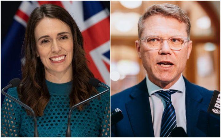 Prime Minister Jacinda Ardern and National's finance spokesperson Paul Goldsmith. Photo: RNZ