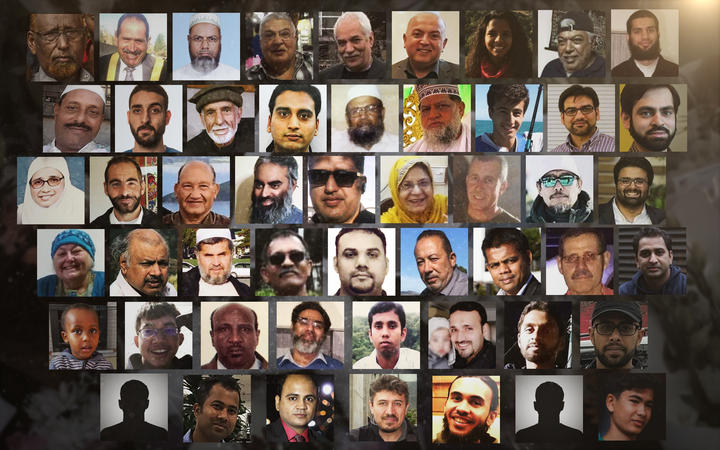 A montage of the 51 victims who were killed during the attacks on two Christchurch mosques. Photo: RNZ