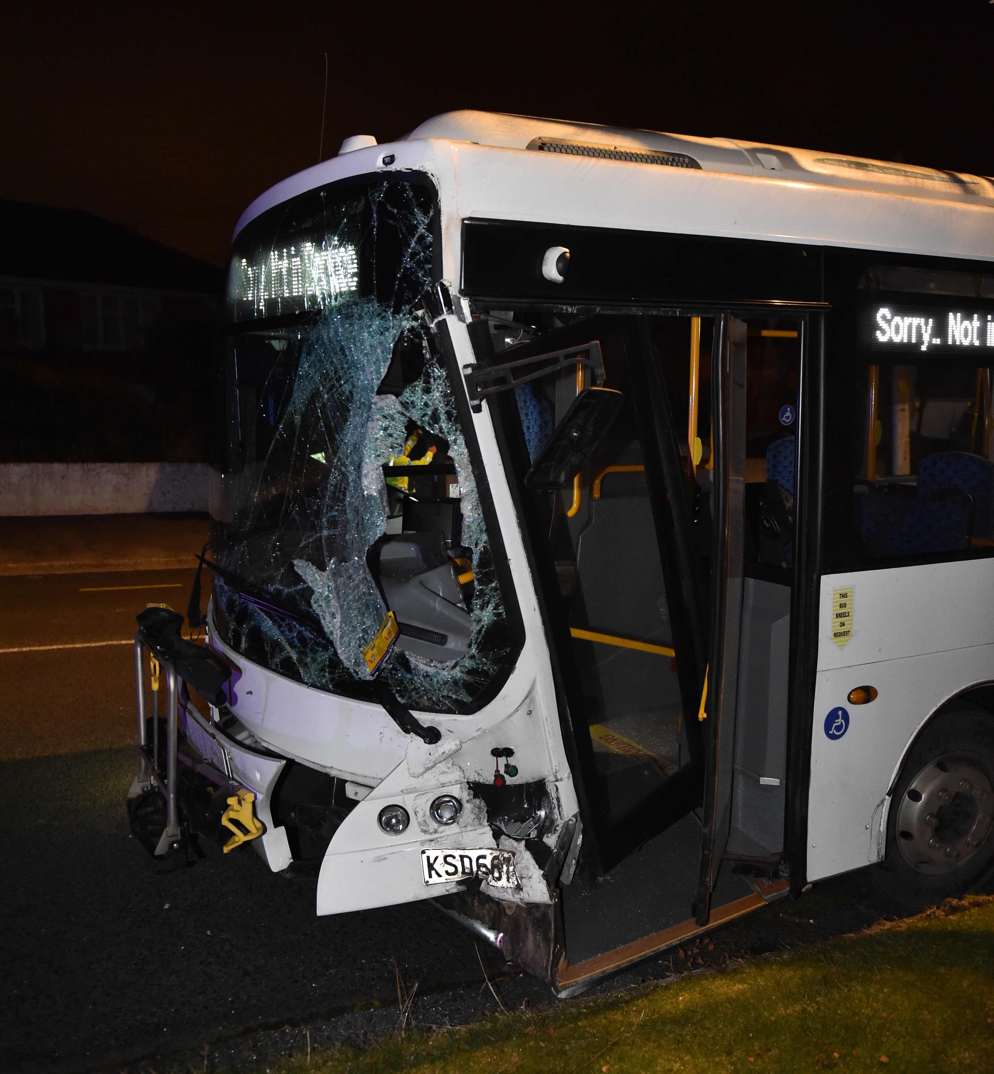 The bus was discovered in Pine Hill. Photo: Gregor Richardson 