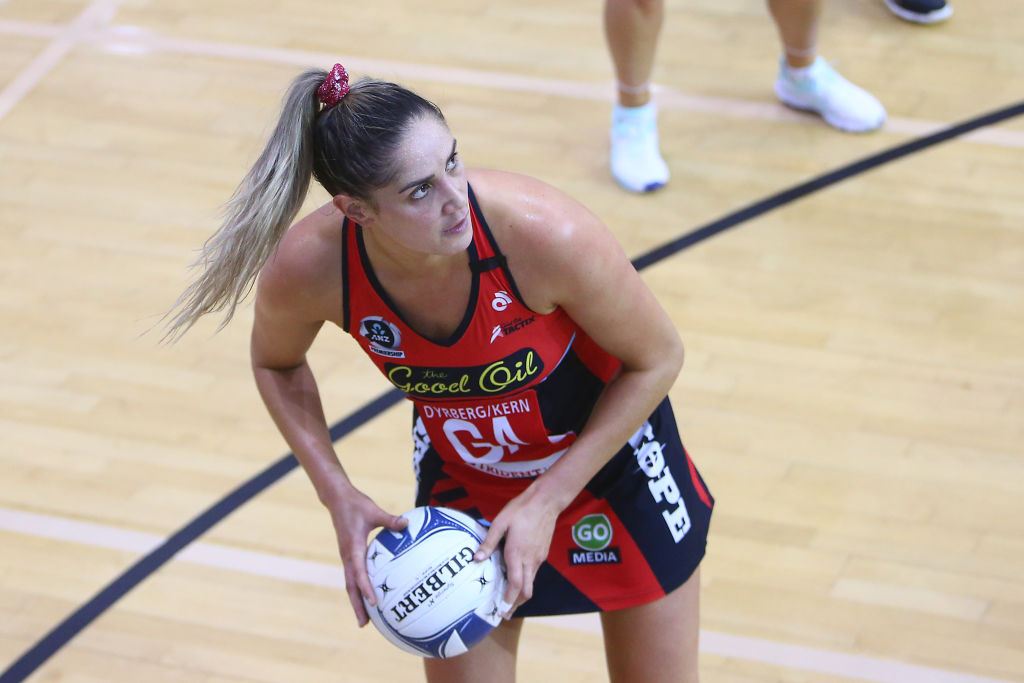 Tactix goal attack Te Paea Selby-Rickit. Photo: Getty Images